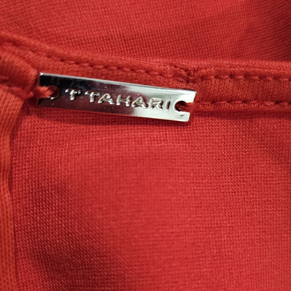 T Tahari TD901033 - Sleeveless A-Line Short Red dress  NWT.  Size 6 - Picture 8 of 10